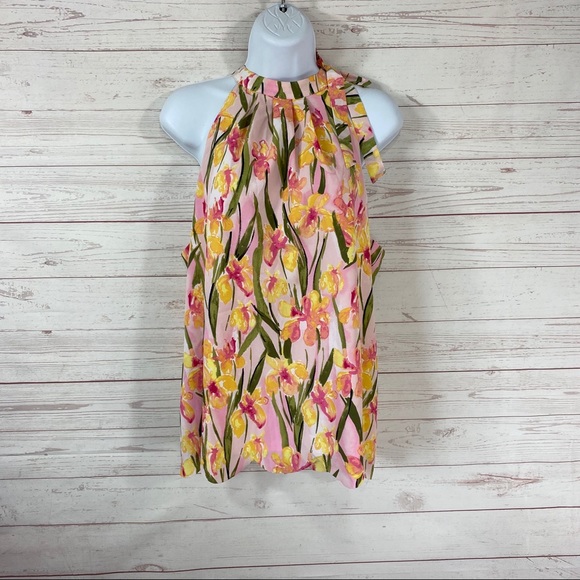 Maison Jules Tops - Maison Jules Halter Neck Floral Top XL  NWOT
